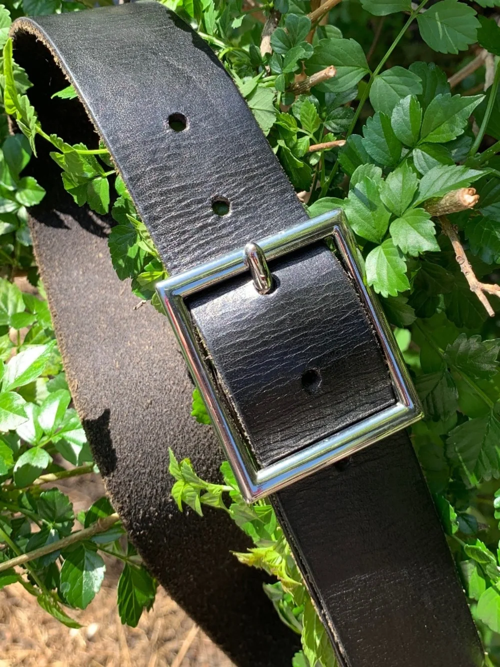 Urban Outfitters Square Buckle Leather Belt